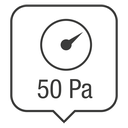 Air-tight seal test at 50 Pa