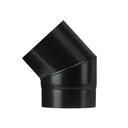 Vitreous enamel elbow 45° 120 mm black matt Save Plus 