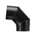 Vitreous enamel elbow 90° 120 mm black matt Save Plus 