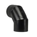 Vitreous enamel elbow 90° with inspection 120 mm black matt Save Plus 